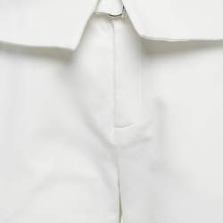 Pre Owned IRO White Cotton Folded Waist Trousers M