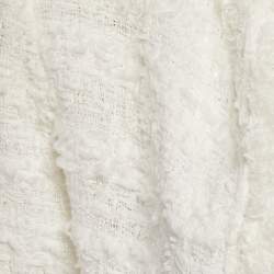 Pre Owned IRO White Tweed Open Front Moana Jacket XXS