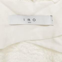 Pre Owned IRO White Tweed Open Front Moana Jacket XXS