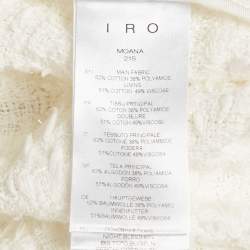 Pre Owned IRO White Tweed Open Front Moana Jacket XXS