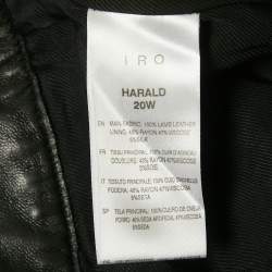 Pre Owned IRO Black Leather Pleated Shorts S