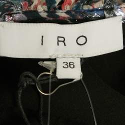 Pre Owned IRO Multicolor Printed Fil Coupe Silk Lurex Top S