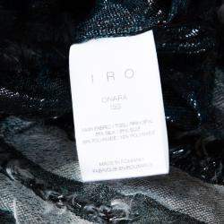 مملوكة مسبقًا IRO Metallic Blue Fil Coupé Silk Onara Top S