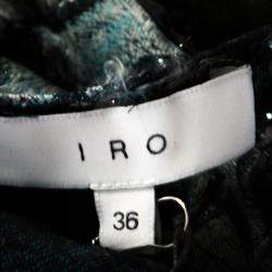 مملوكة مسبقًا IRO Metallic Blue Fil Coupé Silk Onara Top S