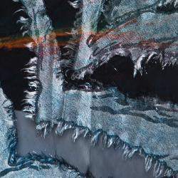 مملوكة مسبقًا IRO Metallic Blue Fil Coupé Silk Onara Top S