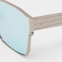 Irresistor Silver/Black Lambda Oversized Sunglasses