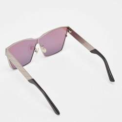 Irresistor Silver/Black Lambda Oversized Sunglasses