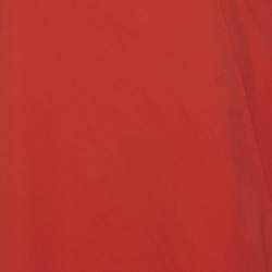 Pre Owned Isa Arfen Red Cotton Knot Detail Blouse S