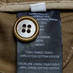 Isabel Marant Etoile Khaki Brown Cotton Satki Jacket S