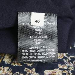 Isabel Marant Etoile Blue Floral Print Cotton Vega Mini Skirt M