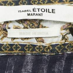 Isabel Marant Etoile Blue Floral Print Cotton Vega Mini Skirt M