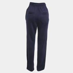 Pre Owned Isabel Marant Etoile Navy Blue Cotton Stretch Inayaki Trousers XS