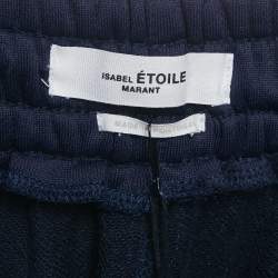 Pre Owned Isabel Marant Etoile Navy Blue Cotton Stretch Inayaki Trousers XS