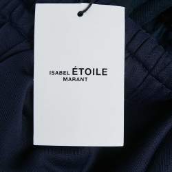 Pre Owned Isabel Marant Etoile Navy Blue Cotton Stretch Inayaki Trousers XS