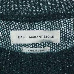 Pre Owned Isabel Marant Etoile Green Mohair Knit Crew Neck Sweater M
