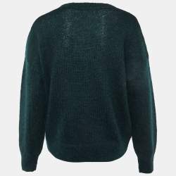 Pre Owned Isabel Marant Etoile Green Mohair Knit Crew Neck Sweater M
