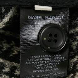 Pre Owned Isabel Marant Etoile Grey Checks Wool Cape XS 