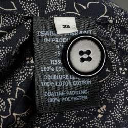 Isabel Marant Etoile Grey/Black Cotton Button Front Jacket M
