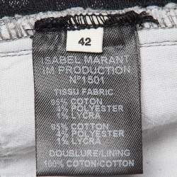 Isabel Marant Etoile Light Grey Side Trim Denim Purder Jeans L Waist 33"