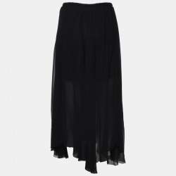 Isabel Marant Etoile Black Chiffon Wrap Long Skirt S