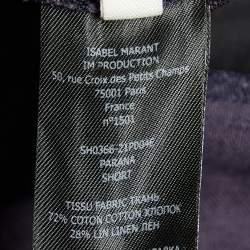 Pre Owned Isabel Marant Etoile Dark Blue Cotton Linen Parana Shorts S