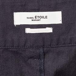 Pre Owned Isabel Marant Etoile Dark Blue Cotton Linen Parana Shorts S