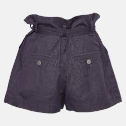 Pre Owned Isabel Marant Etoile Dark Blue Cotton Linen Parana Shorts S