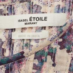 Isabel Marant Etoile Multicolor Printed Cotton Ruffled Ilayona Top M