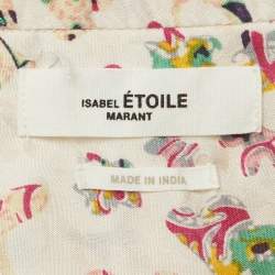 Isabel Marant Etoile Multicolor Floral Print Crepe Blouse M