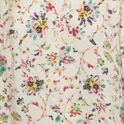Isabel Marant Etoile Multicolor Floral Print Crepe Blouse M