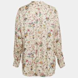 Isabel Marant Etoile Multicolor Floral Print Crepe Blouse M
