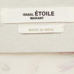 Isabel Marant Etoile Cream Floral Print Crepe Berthe Draped Skirt M