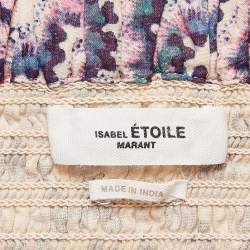 Pre Owned Isabel Marant Etoile Purple Printed Cotton Naomi Mini Skirt M