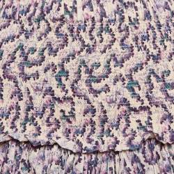 Pre Owned Isabel Marant Etoile Purple Printed Cotton Naomi Mini Skirt M