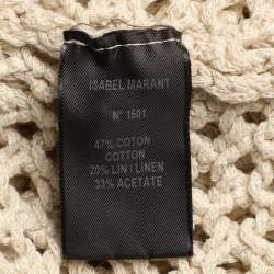 Isabel Marant Etoile Cream Cotton & Linen Knit Sweater  S