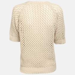 Isabel Marant Etoile Cream Cotton & Linen Knit Sweater  S