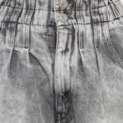 Pre Owned Isabel Marant Etoile Grey Washed Denim Teresa Shorts M