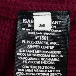 Pre Owned Isabel Marant Etoile Avril Fair-Isle Knit Oversized Sweater S