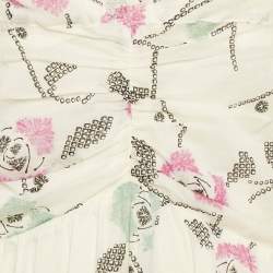 Pre Owned Isabel Marant Etoile White Printed Cotton Sleeveless Maxi Dress S