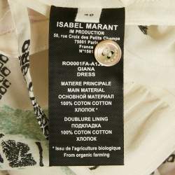 Pre Owned Isabel Marant Etoile White Printed Cotton Sleeveless Maxi Dress S