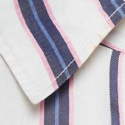 Isabel Marant Etoile White/Blue Stripe Cotton Blend Seenli Dress S