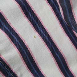 Isabel Marant Etoile White/Blue Stripe Cotton Blend Seenli Dress S