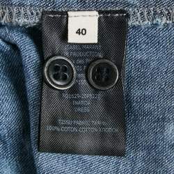 Pre Owned Isabel Marant Etoile Blue Washed Denim Mini Inaroa Dress M
