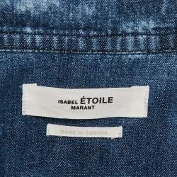 Pre Owned Isabel Marant Etoile Blue Washed Denim Mini Inaroa Dress M