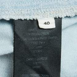 Isabel Marant Etoile Light Blue Denim Button Front Ruffled Blouse M