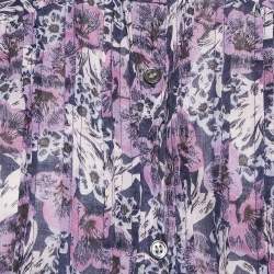 Isabel Marant Etoile Purple/Multicolor Floral Print Cotton Top S
