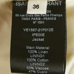 Pre Owned Isabel Marant Etoile Lavender/Cream Checked Line Sleeveless Jacket S