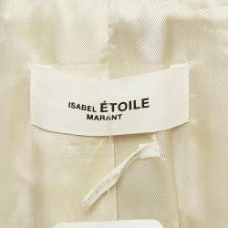 Pre Owned Isabel Marant Etoile Lavender/Cream Checked Line Sleeveless Jacket S