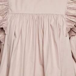 Isabel Marant Etoile Mauve Cotton Frilled Blouse L
