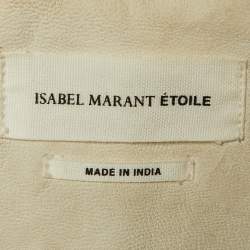 Isabel Marant Etoile White Leather Zip-Up Jacket XS